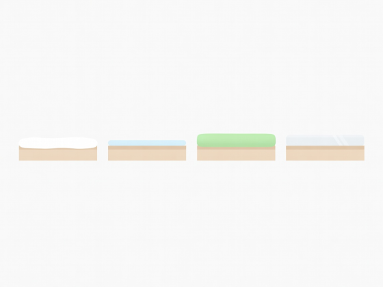 Flat vector step diagram showing cleanser, watery serum, barrier moisturizer, and final sunscreen film layer